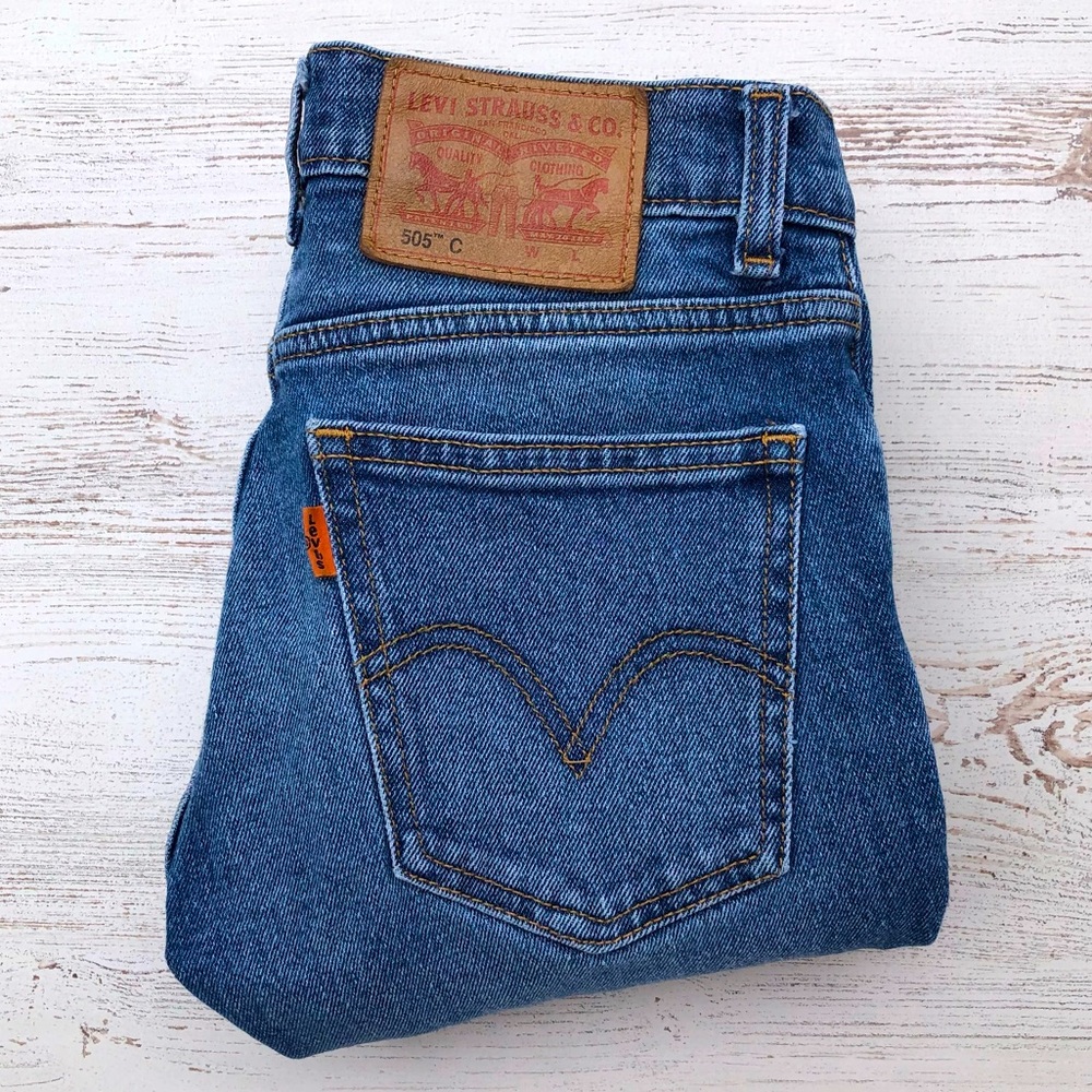 Orange tab Levi’s 505 jeans